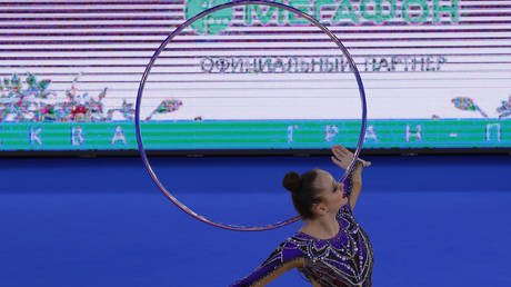 Russia held the Moscow Rhythmic Gymnastics Grand Prix on February 18 © Sefa Karacan/Anadolu Agency via Getty Images