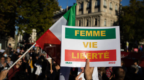 FILE PHOTO. A demonstration in support of protests in Iran in Paris, France, on October 09, 2022.
