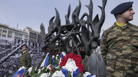 Greek memorial to Holocaust victims