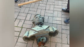 Pushkin monument demolished in Kiev
