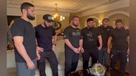 Khabib and Kadyrov play peacemakers after UFC 280 brawl (VIDEO)