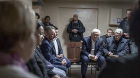 German president visits air-raid shelter during Ukraine trip