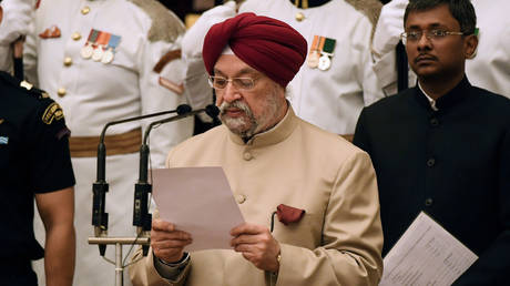 FILE PHOTO: Hardeep Singh Puri at an event in New Delhi, India, 2017. © Prakash Singh / AP Photo