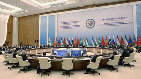 FILE PHOTO: Meeting of the Shanghai Cooperation Organization (SCO) leaders' summit in Samarkand, Uzbekistan on September 16, 2022.
