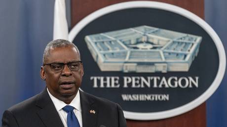 US Secretary of Defense Lloyd Austin speaks during a news conference with South Korea's Defense Minister Lee Jong-sup at the Pentagon, November 3, 2022.