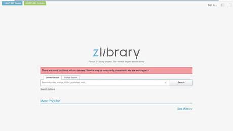 ZLibrary onion site