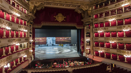 Teatro alla Scala theatre is seen in Milan, Italy.