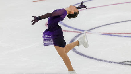 Kamila Valieva of Russia performs during the Russian Grand Prix of Figure Skating