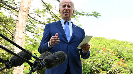 US President Joe Biden speaks about the situation in Poland on the sidelines of the G20 Summit on November 16, 2022.