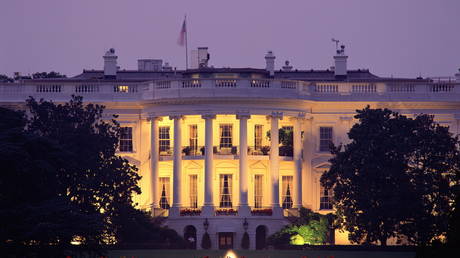 File photo: The White House in Washington, DC at night