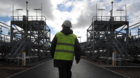 FILE PHOTO: Portovaya compressor station in Leningrad region, Russia, October 8, 2012.