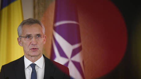 NATO Secretary General Jens Stoltenberg speaks during a press conference in Bucharest, Romania, November 28, 2022.