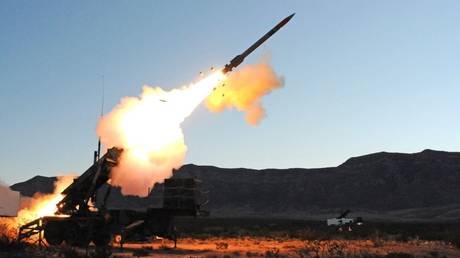 FILE PHOTO: The US Army test-fires a Patriot surface-to-air missile.