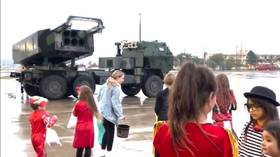 Halloween HIMARS fires candy for kids (VIDEO)