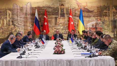 FILE PHOTO. Türkiye-mediated Russia-Ukraine peace talks in Istanbul on March 29, 2022.