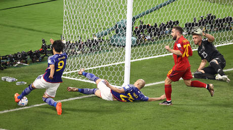 The goal meant Japan beat Spain – and sent Germany out of the tournament.