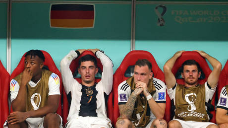 Packing their bags: Germany are out of the Qatar World Cup.