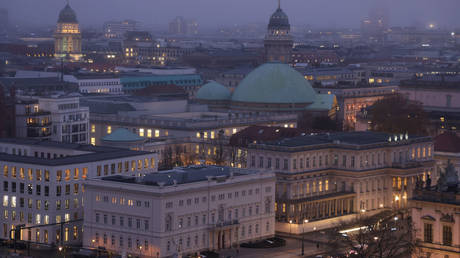 Twilight in Berlin, Germany, December 06, 2022