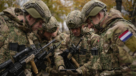 NATO soldiers in Bucharest Romania, December 1, 2022.