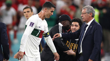 Cristiano Ronaldo did not start Portugal's defeat against Morocco at Qatar 2022 © Michael Steele/Getty Images