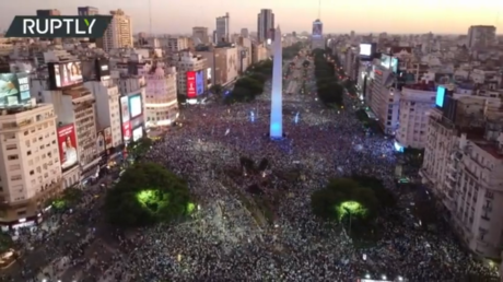 Drone footage captures massive Argentina World Cup celebrations (VIDEO)