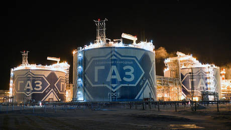 FILE PHOTO. The facilities of Yamal LNG plant owned by Russian gas producer Novatek in the Arctic port of Sabetta, Yamalo-Nenets Autonomous Area, Russia.
