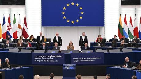 European Parliament session in Strasbourg, France, December 14, 2022.