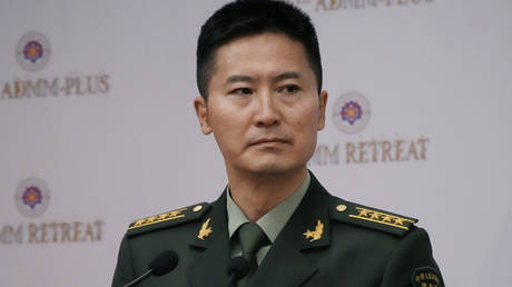 FILE PHOTO: China's defense ministry spokesman Tan Kefei