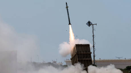 An Israeli Iron Dome air defence system launches a missile to intercept rockets fired from the Gaza Strip, on August 7, 2022.