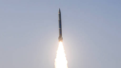 A test-firing of India’s Pralay missile.