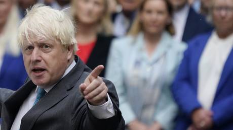 Boris Johnson speaks outside Downing Street in London, Britain, September 6, 2022