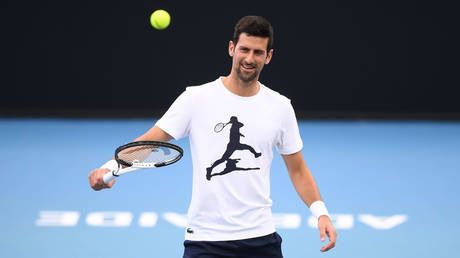 Djokovic has already been seen on the training courts in Adelaide.