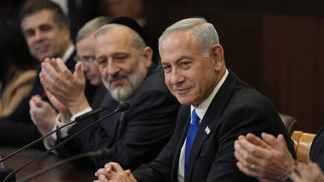 Benjamin Netanyahu attends a cabinet meeting in Jerusalem, Israel, December 29, 2022