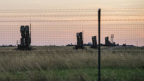 FILE PHOTO. Patriot anti-aircraft missile systems pictured at Rzeszow Airport, Poland.