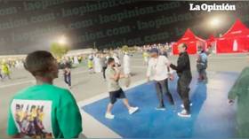 Football legend filmed in violent attack outside World Cup stadium (VIDEO)