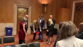 Ukrainians desecrate DPR flag at US Congress (VIDEO)