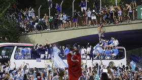 Argentina players evacuated by helicopter amid parade chaos