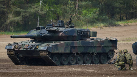 A Leopard 2 A7 main battle tank of the German armed forces Bundeswehr.