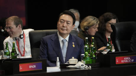 South Korean President Yoon Suk-yeol attends a G20 meeting in Nusa Dua, Indonesia, November 2022.