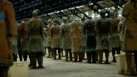 FILE PHOTO: The sculptures of the Terracotta Army in China's Shaanxi Province.