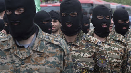 Islamic Revolutionary Guard Corps (IRGC) members in Tehran, Iran, April 2022.