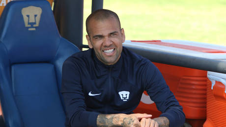 Alves pictured at Mexican club Pumas in January of this year.