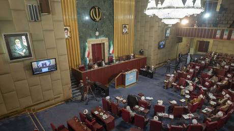 FILE PHOTO: Iran's Assembly of Experts' biannual meeting in the old Iranian Parliament building in Tehran.