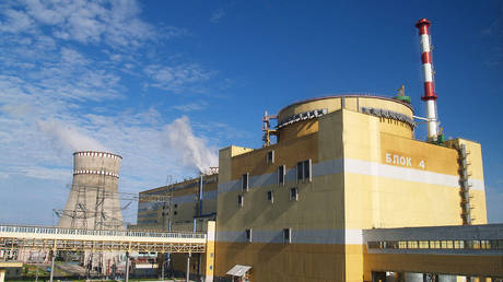 FILE PHOTO: The Rovno Nuclear Power Plant in Ukraine.