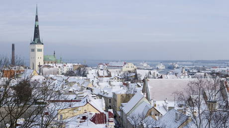 Tallinn Old Town in Winter.