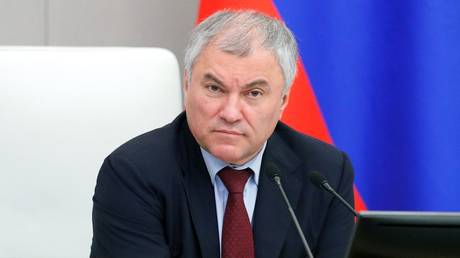 The chairman of Russia’s State Duma Vyacheslav Volodin.