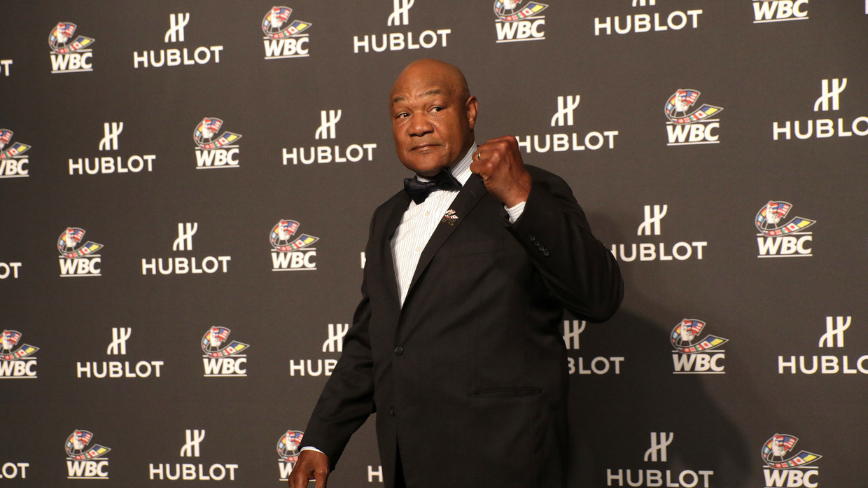 George Foreman attends the Hublot x WBC "Night of Champions" Gala at the Encore Hotel on May 03, 2019 in Las Vegas