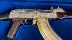 Russian customs seize golden Kalashnikov rifle