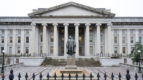 The US Treasury Department building is Washington, DC.