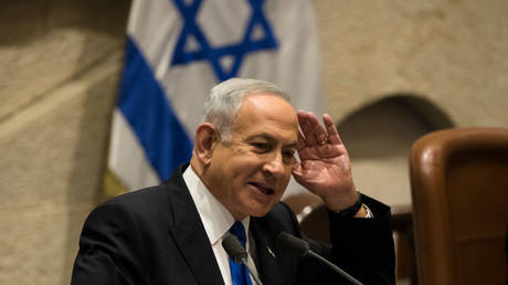 Benjamin Netanyahu speaks in Israel's Knesset on December 29 shortly before being sworn in as prime minister in Jerusalem.